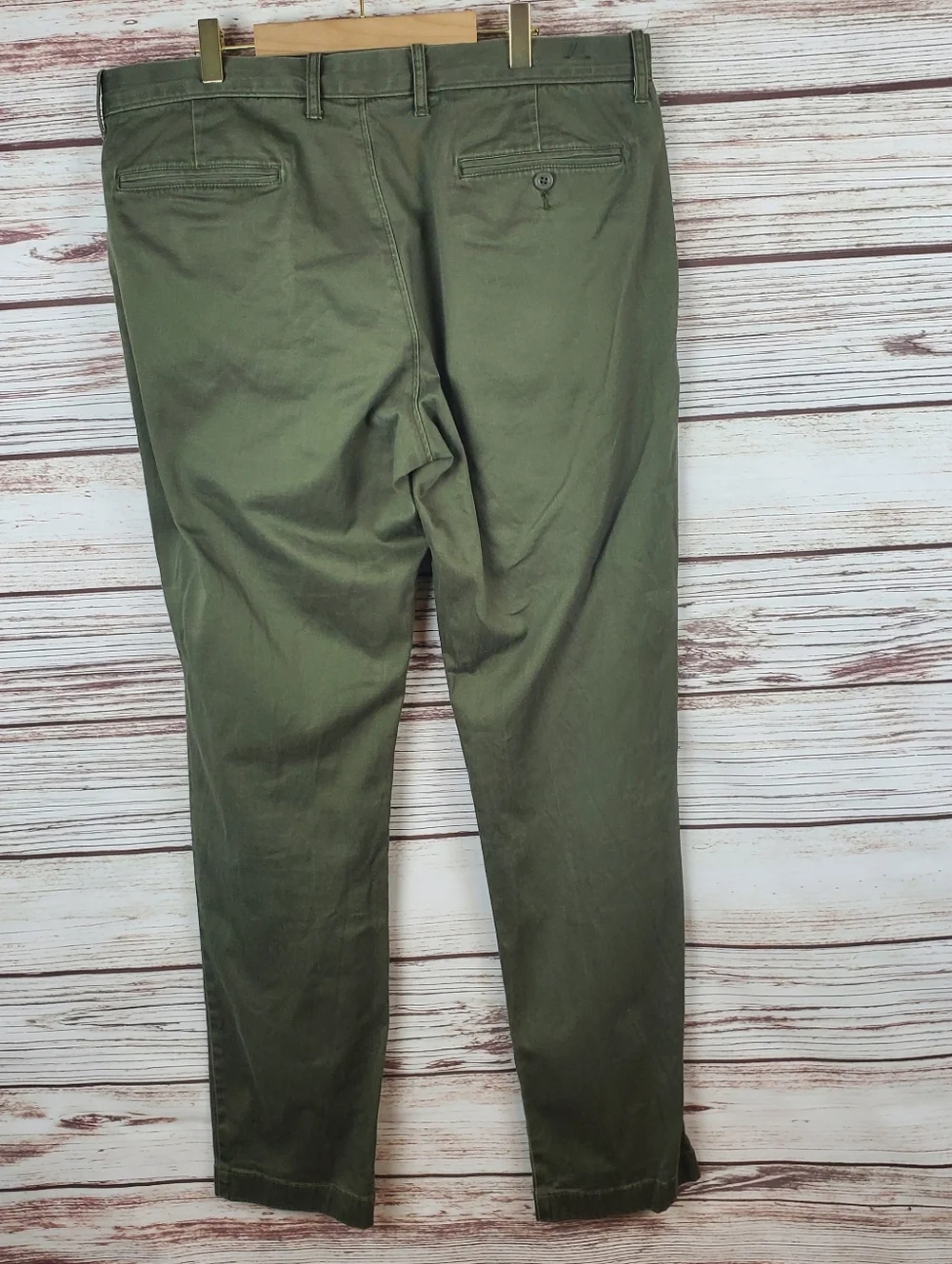 J.Crew Stretch Mens 34x34 770 Green Khaki Chino Pants